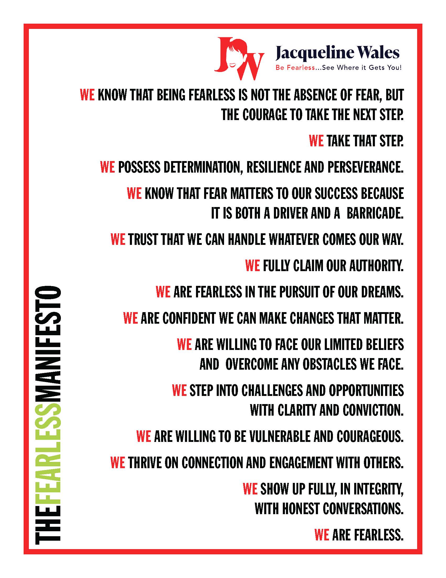 Fearless Manifesto